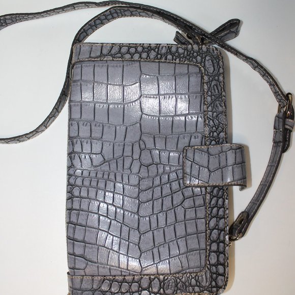 Rare Y2K Vintage Purple Croc Crossbody Guess Bag - Picture 4 of 7